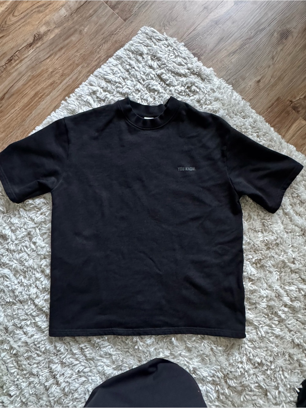 Men's Black Short-Sleeve Crewneck Heavy Weight Tee
